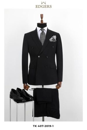 کت و شلوار دبل برست مشکی