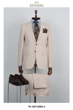 کت و شلوار کرم کمر ایتالیایی