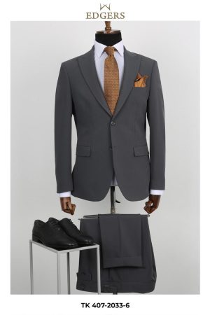 کت و شلوار طوسی کمر ایتالیایی