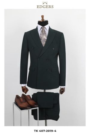 کت و شلوار دبل برست سبز