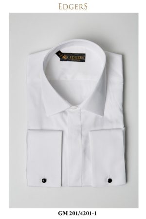 پیراهن سفید دکمه مخفی2