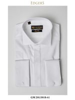 پیراهن سفید دکمه مخفی