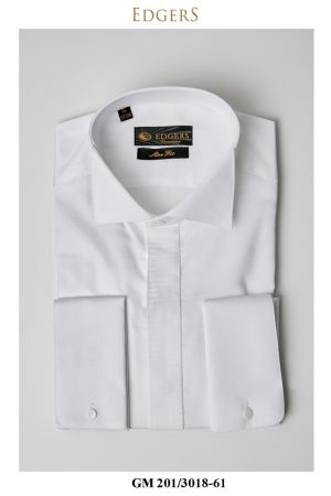 پیراهن سفید دکمه مخفی