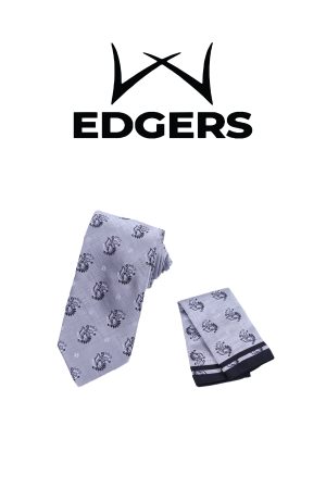 کراوات و پوشت ادگرس - طوسی طرح بته جقه