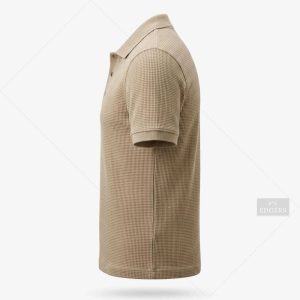 تیشرت سه دکمه ادگرس/کرمی